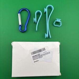 4Pcs Bogg Bag Accessories Set - Sky Blue Insert Hooks, Key Holder & Carabiner